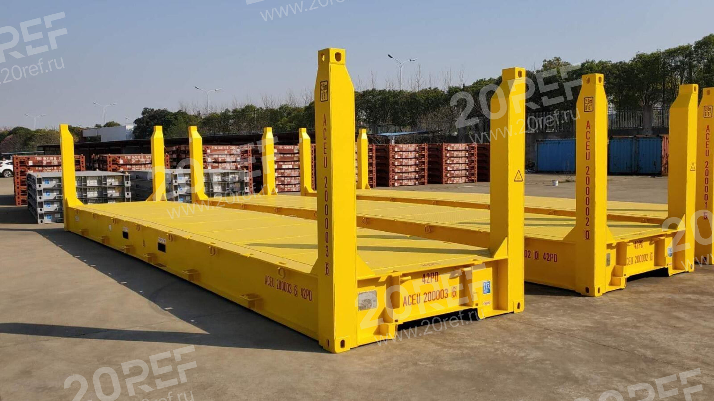 Flat Rack (Fixed post) контейнер